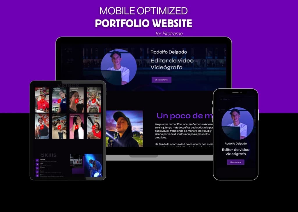 Portfolio for a Film Maker (in Spanish)